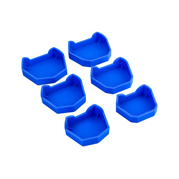 QWORK Dental Base Forming Kit, 6 Pcs Casting Trimming Dental Impression Tray Dental Plaster Mold Base for Store Dental Impression Trays Lab Model Base Set
