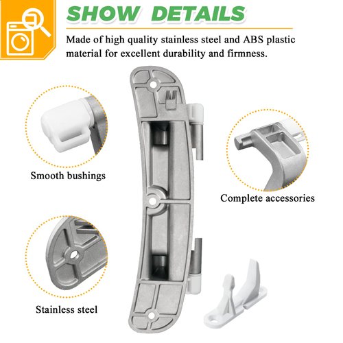 Upgraded 134550800 Affinity Washer Door Hinge with Bushings & 131763310 Door Striker Kit - Fit for Frigidaire Electrolux Kenmore Crosley Washing Machine - Replaces 1191162 AP3886714 PS1152380