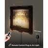 URTOM Plug in Picture Light Dimmable Art Lights for Paintings Remote Control 3000K Picture Frame Light with Timer CRI 90 LED Picture Lights for Wall Display Artwork Portrait Gallery, Copper Body