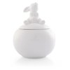 Arthur Court Sugar Bowl, White Stoneware, Setting Bunny Design on Lid, Durable and Easy to Clean - Whimsical and Elegant, Perfect for Tea or Coffee Time, Enhances Easter Table Décor