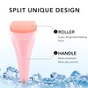 Dr.roller Ice Roller for Face and Eye Freeze Massager, Face Ice Roller, Facial Roller Skin Care Tool for Reduce Pain Relief and Minor Injury, Relieve Puffiness (Silicone Pink)
