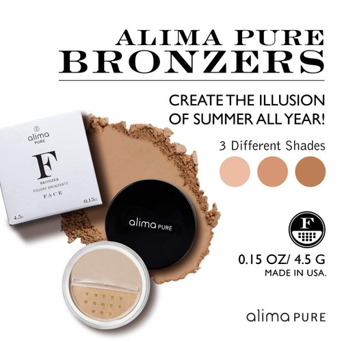Alima Pure Bronzer Powder Matte Bronzer, Natural Talc Free Bronzer Makeup, Face Bronzer Powder Contour Loose Mineral Bronzing Powder, Natural Bronzer Powder, Mineral Powder Makeup, Maracaibo