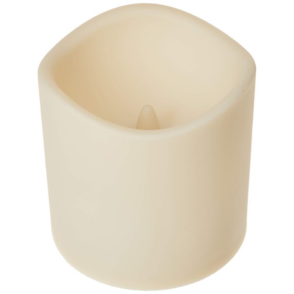 Everlasting Glow 4x4 LED Outdoor. Pillar Christmas, 4.1InL x 4.1InW x 4.1InH, White