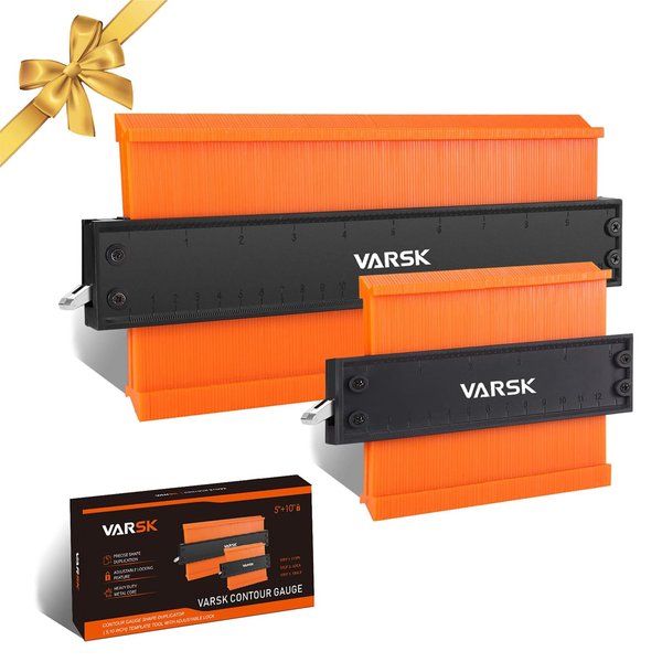 VARSK Contour Gauge Tool with Lock 5+10 Inch - Super Gauge Shape and Outline Tool, Birthday Gifts for Men Dad Him, Cool Gadgets for Men DIY Handyman, Home Improvement Woodworking Tools