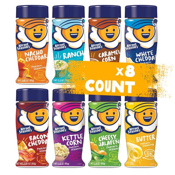 Kernel Season's Full-Size Jars Seasoning Variety Pack, 2.4-3.0 Ounce Shakers ...