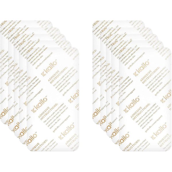 Kailo Patch Adhesives - Double-Sided Adhesives for use with The Kailo Patch - Attach one Side to The Patch, The Other to Your Skin - Soft, Sensitive, Repositionable - Pack of 10