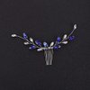 fxmimior Simple Dainty Blue Crystal Rhinestone Hair Comb Hair Accessories with Rhinestone Bridal Silver Side Combs for Women and Girls Hair Ornaments in the form of Combs