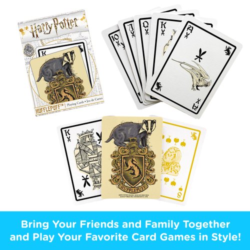 AQUARIUS Harry Potter Playing Cards - Hufflepuff Themed Deck of Cards for Your Favorite Card Games - Officially Licensed Harry Potter Merchandise & Collectibles
