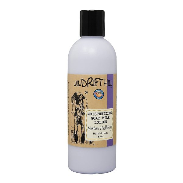 Windrift Hill Moisturizing Goat Milk Hand & Body Lotion 8 Ounce Bottle (Montana Huckleberry)