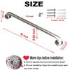2 Pack 16 Inch Shower Grab Bar Satin Brushed Nickel, ZUEXT Stainless Steel Safety Grab Bar Handle, Bathroom Balance Bar, Safety Hand Rail Support - Handicap, Elderly, Injury, Senior Assist Bath Handle