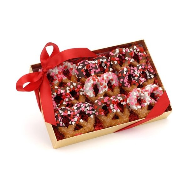 Heart Sprinkles Pretzel Twists Gift Box