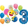 Anagram Baby Shark Boy 3rd Birthday Party Supplies Balloon Bouquet Decorations
