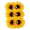 6Pcs 3.9 Lady Girls Sunflower Hair Alligator Clips Hairpin Hair Clamp Hair Styling Accessories for Party Beach Vacation Wedding Bridal Barrettes (Yellow)