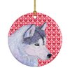 Carolines Treasures Siberian Husky Ceramic Ornament 3 in multicolor