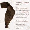 Hetto Brown Pony tails Hair Extensions Dark Brown Wrap Around Ponytail Human Hair #4 Chocolate Brown Ponytail Extensions Human Hair 18 Inch 80g