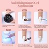 Beetles Rhinestone Glue for Nails Nail Gem Glue for Nail Art Adhesive Resin Gems Diamonds Jewelry Decoration Soak Off Led Lamp with 2 Dual Purpose Brush Pen Gift for Girls