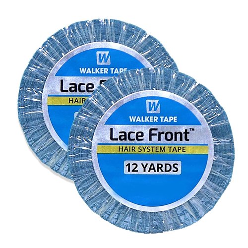 Double Sided Lace Front Tape - Long Bonding Hold for Wigs and Hair Extensions - Good Strong Flexible Grip - Safe and Easy to Use - 3/4" x 12 Yards (2 Pack)