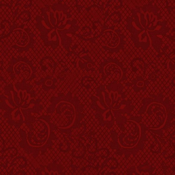 Gift Wrap - Lace - Crimson/Metallic Crimson