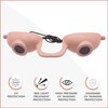 Super Sunnies EVO Flex Tanning Goggles - FDA Compliant Tanning Glasses - UV Tanning Bed Goggles For Tanning Eye Protection - Allows Visibility - With a Clear Case/Box (Peach)