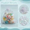 PH PandaHall 100pcs 5x7 Inch Heart Organza Bags Gift Bags White Jewelry Pouch Bags Sheer Drawstring Bags Wedding Favors Bag Candy for Valentine's Day Small Business Mother Festival Christmas