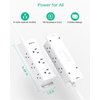 Surge Protector Power Strip - 9 Widely Spaced Multi Outlets, Wall Mount, 3 Side Outlet Extender with 5Ft Extension Cord, Flat Plug for Home Office