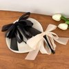 2Pcs Ribbon Bow Banana Hair Clip Bowknot Elegant Banana Gripper Vertical Ponytail Claw Clip Ponytail Holder for Women Girls Hair Accessories