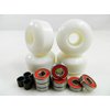 Skateboard Wheels with ABEC 7 Bearings and Spacers (White, 52mm)