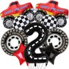 Truck Party Decorations, 9pcs Truck Birthday Number Foil Balloon for Truck 2nd Birthday Race Car Theme Party Supplies (2nd)