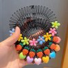 4pcs Cartoon Hair Comb Clips Strawberry Star Heart Flower Hair Clips for Girls Cute Hair Clips for Kids Hair Bun Accessories Hair Combs for Women Fine Hair Bangs Hair Clip Hair Fork Hairpins Hairclips