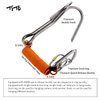 TiTo Titanium 1 Pcs Scuba Reef Hook, Scuba Diving Hook with Quick Release Buckle and Dive Spring Coil Lanyard Random Color (Double Hook)