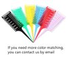 eHooyau Hair Dyeing Comb, 2 Pcs Professional Salon Hair Coloring Dyeing Kit 3-Way Sectioning Highlight Comb Professional Weave Weaving Comb Hair Dye Styling Tool for Salon Use