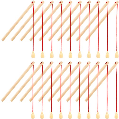 20 Pack Mini Wooden Magnetic Fishing Pole Small Wood Magnet Pole Fishing Rod Wooden Magnetic Fishing Game Rod for Preschool Boys Girls Fishing Game Activity