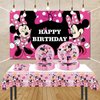 Minnie Birthday Party Supplies, 20 Plates, 20 Napkins and 1 Tablecover for Mouse Party Decorations