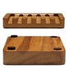 SAMEBUTECO Set of 2 Teak Wood Soap Dishes with Sloped Drain | Bar Soap Holder for Shower, Bathroom Sink, Kitchen | Natural Wooden Soap Saver Tray with Quick-Dry Grooves