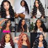 BEAUFOX Loose Wave Bundles Human Hair Brazilian Virgin Human Hair 3 Bundles for Black Women 12A Grade Human Hair Weave Bundles 24 24 24 Inch Hair Extensions for Black Women Natural Color