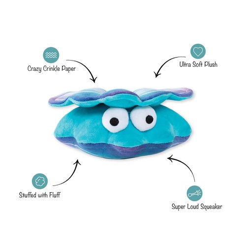 Fringe Studio Plush Dog Toy, A BIT CLAMMY(314058)