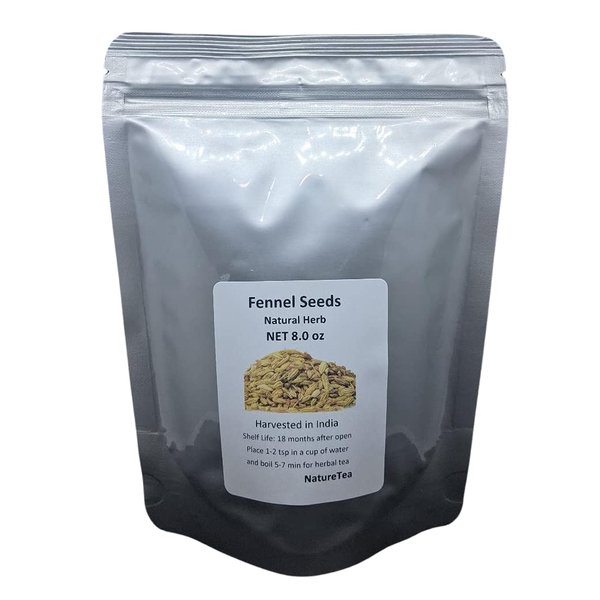 Fennel Seeds - Foeniculum vulgare Loose Fennel Seeds - By Nature Tea (16 oz)