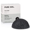 pureSOL Konjac Sponge - Activated Charcoal - Facial Sponge, 100% Natural Sponge, Eco-Friendly - Great for Acne, Exfoliating