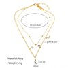 Yheakne Boho Star Moon Necklace Choker Gold Layered Star Choker Necklace Crescent Moon Necklace Celestial Necklace Chain Festival Jewelry for Women and Girls (Gold)