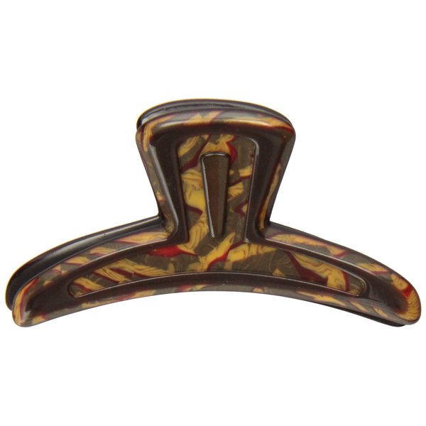 Caravan French Handmade Assorted Colors Scooped Hair Claw