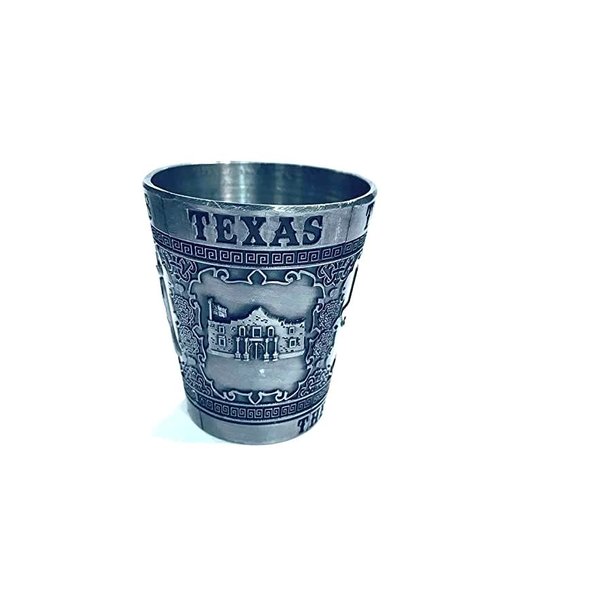 Texas Shot Glass Pewter Design