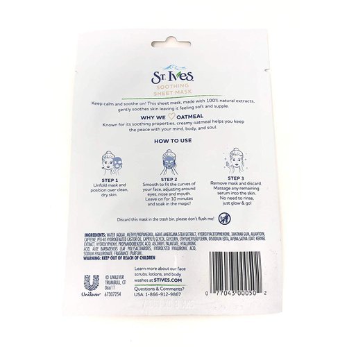 St Ives Sooth Oatmeal Sheet Mask
