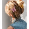 Butterfly Hair Clips for Women Medium Size Claw Clip for Girls Thick & Thin Hair Accessories for Women Girls White Pink Brown Blue, 4 Pack