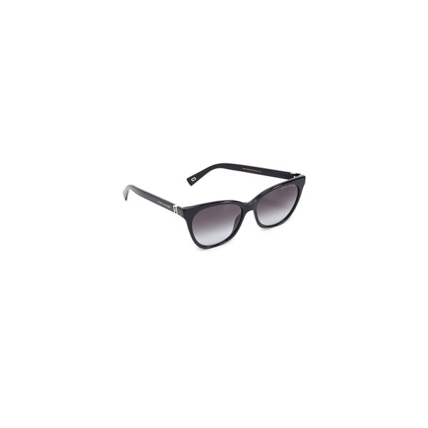 Marc Jacobs Women's Marc 336/S Cat Eye Sunglasses, Black/Gray Shaded, 56mm, 16mm