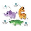 Fringe Studio Plush Dog Toy Set, Wild Times, Small 3 Piece Set, Pet Shop Collection (662052)