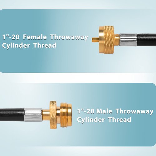 SHINESTAR 12 Feet Propane Hose Extension for Propane Tree, Compatible with Mr. Heater Buddy Heater, Weber Q Grill, Coleman Camping Stove and Other 1LB Propane Appliances