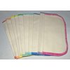 Gina's Soft Cloth Shop 2 Ply Organic Flannel Washable Baby Wipes 8 x 8 Inches Set of 10 Rainbow Assortment