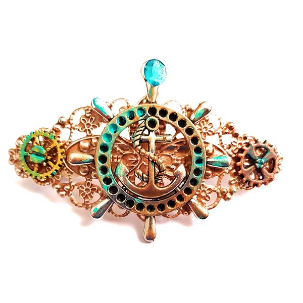 Steampunk Nautical Hair Clip Barrette