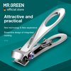 MR.GREEN Nail Clippers Wide Jaw Opening Stainless Steel Fingernail Clipper Thick Hard Toenail Cutter Manicure Scissors Tools (Nail Clipper (Medium))