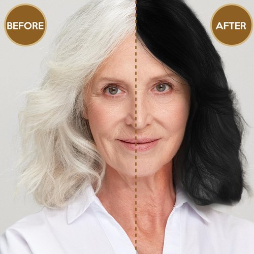 Hair Dye Shampoo for Gray Hair, 3 in 1 Herbal Shampoo Hair Dye for Women Men, Hair Color Shampoo 500ml (Black)